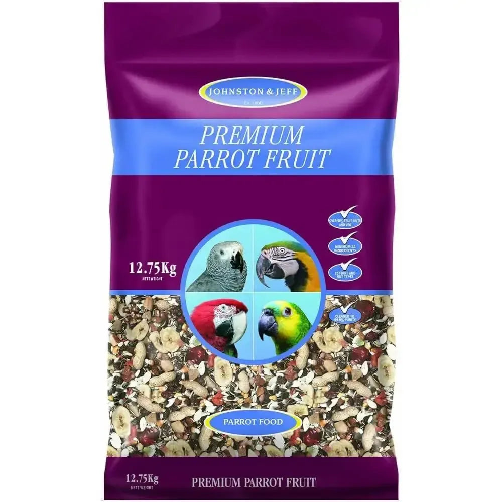 Johnston & Jeff Premium Parrot Fruit 12.75k Bird Feed