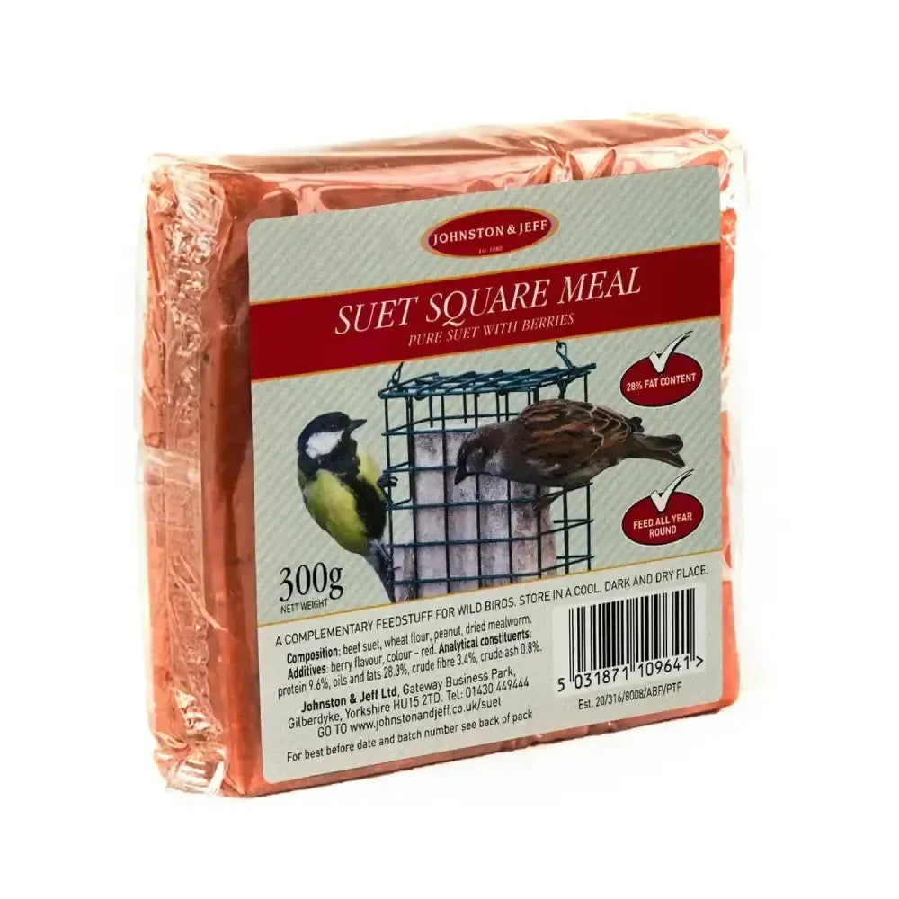 Johnston & Jeff Suet Blocks with Berries 24x300g Bird Feed