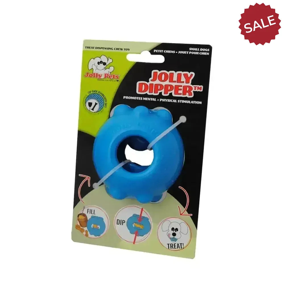 Jolly Pets Jolly Dipper 3" Blue Dog Toys