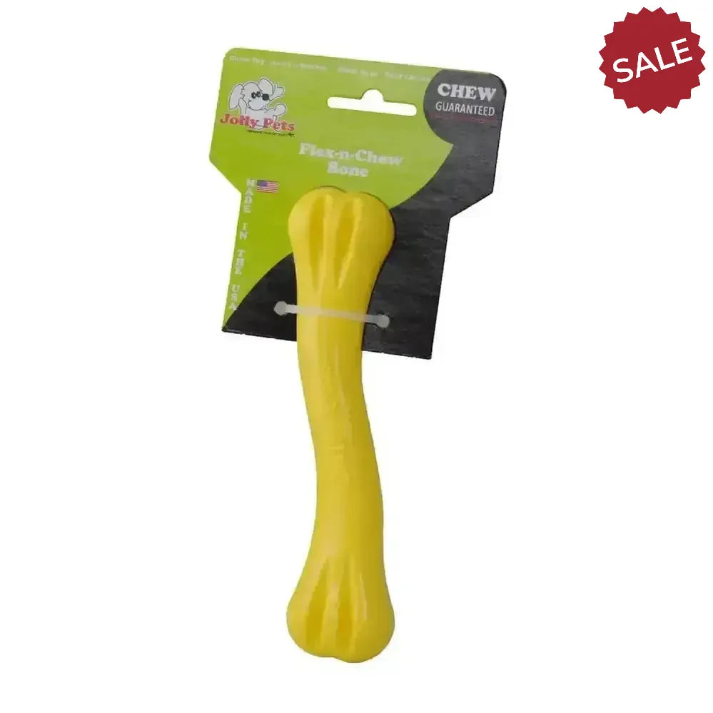 Jolly Pets Flex-N-Chew Jolly Bone Yellow Small Yellow Dog Toys