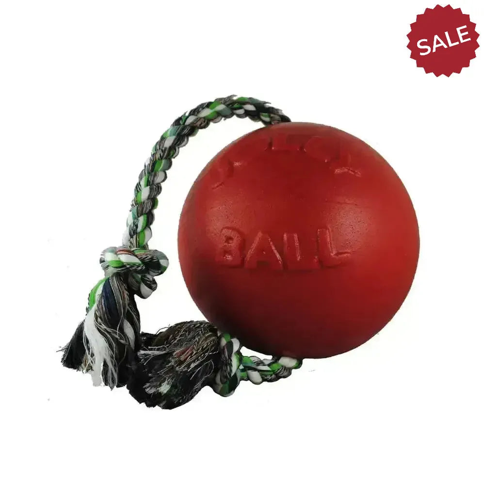 Jolly Pets Romp-N-Roll Red 4.5" Red Dog Toys