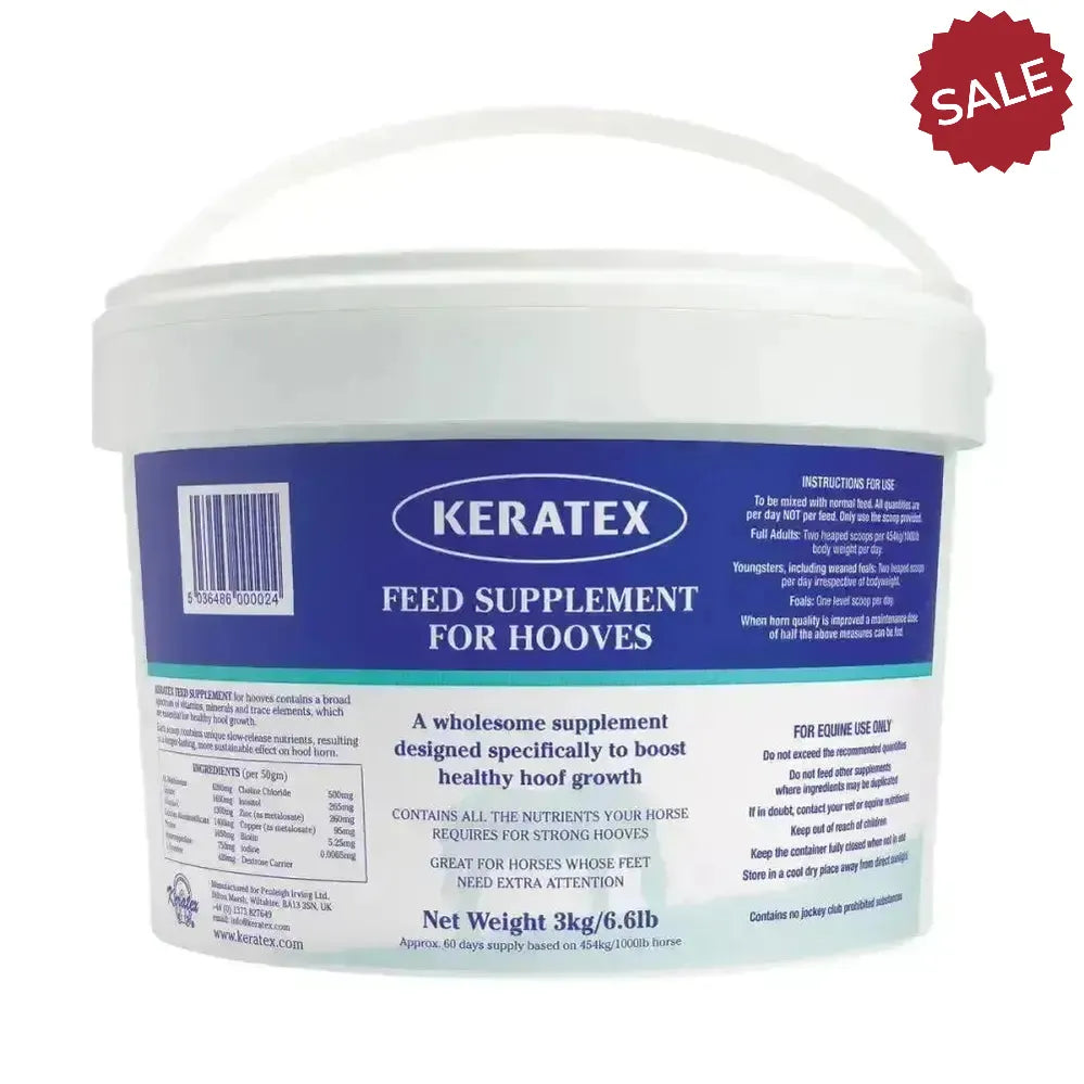 Keratex Feed Supplement For Hooves 3kg Horse Hoof Supplements