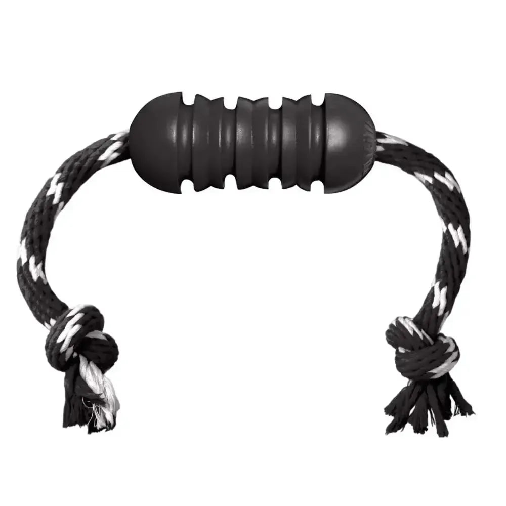 Kong Extreme Dental With Rope Medium Black Dog Toys