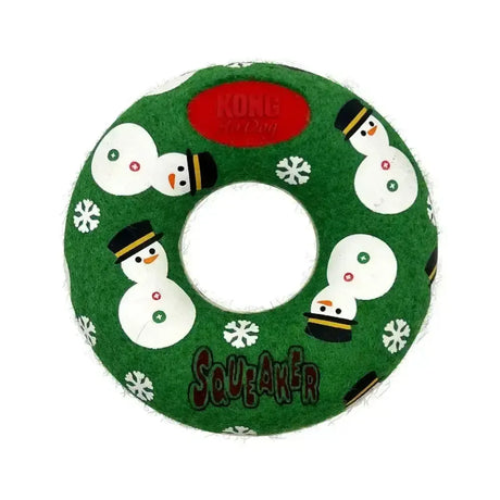 Kong Holiday Airdog Donut Green Medium Green Dog Toys