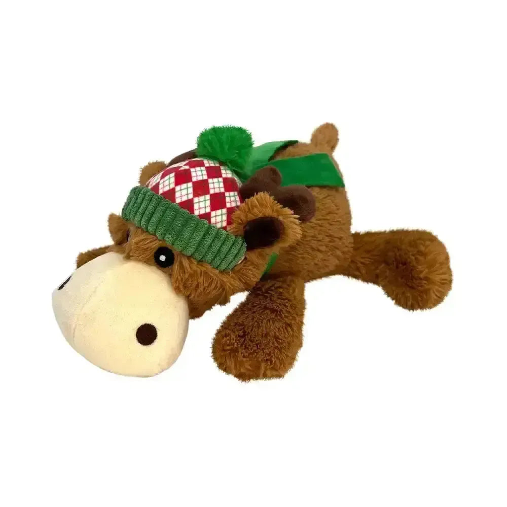 Kong Holiday Cozie Reindeer Check Pattern Medium Check Pattern Dog Toys