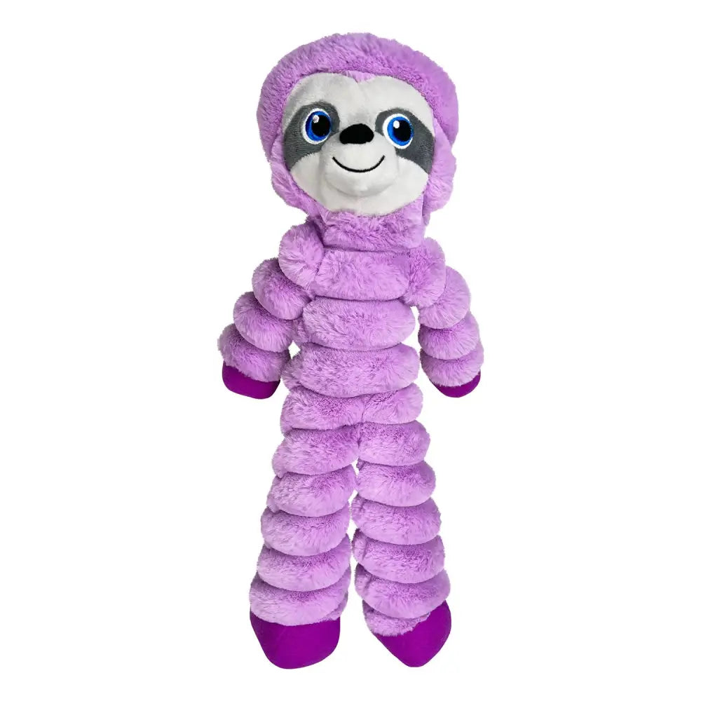 Purple plush kong shakers crumples sloth toy with segmented fuzzy body and bright blue eyes jumbo size delivers fun play