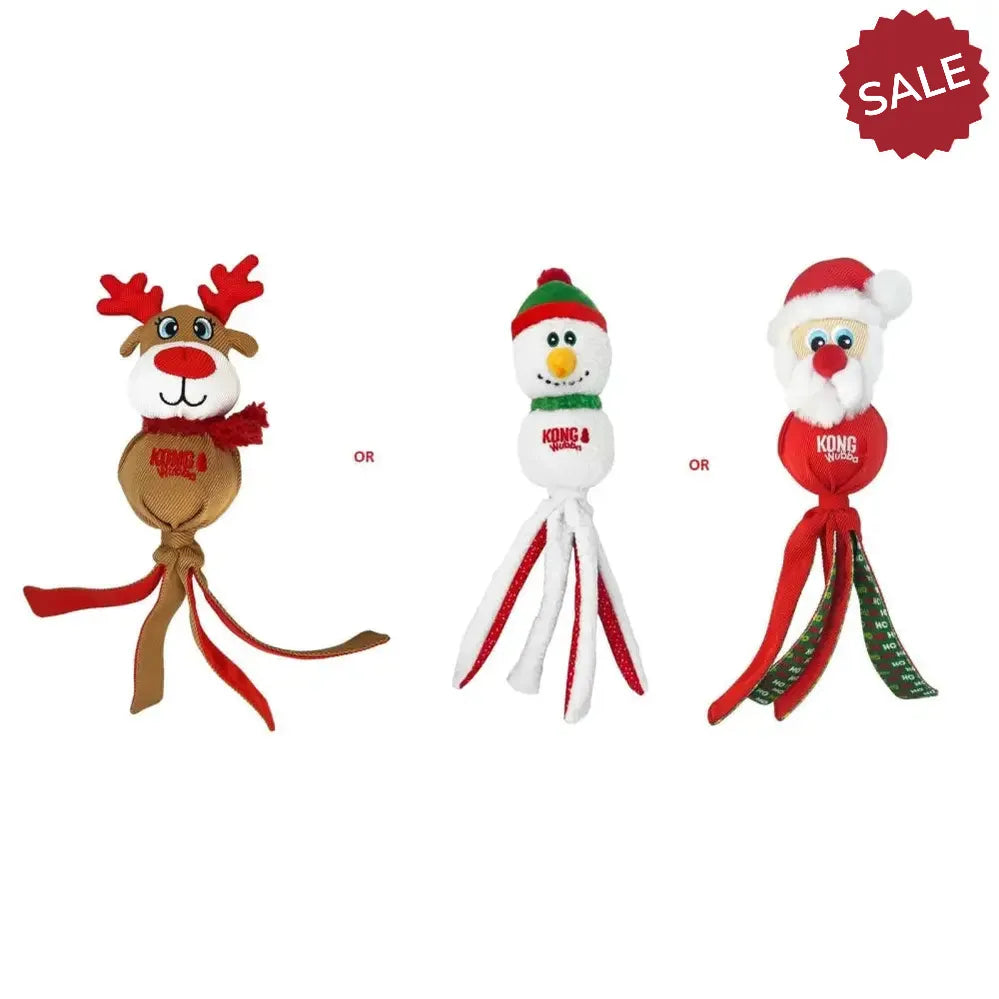 Kong Xmas Wubba Santa/Reindeer/Penguin L Dog Toys
