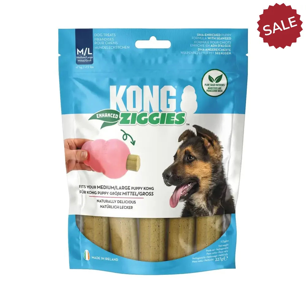Kong Ziggies Enhanced Chews Puppy Medium/Large Dog Treats