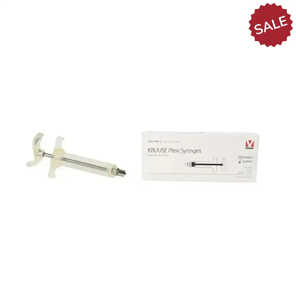 Kruuse Plexi Syringe Reusable 12 ml Veterinary