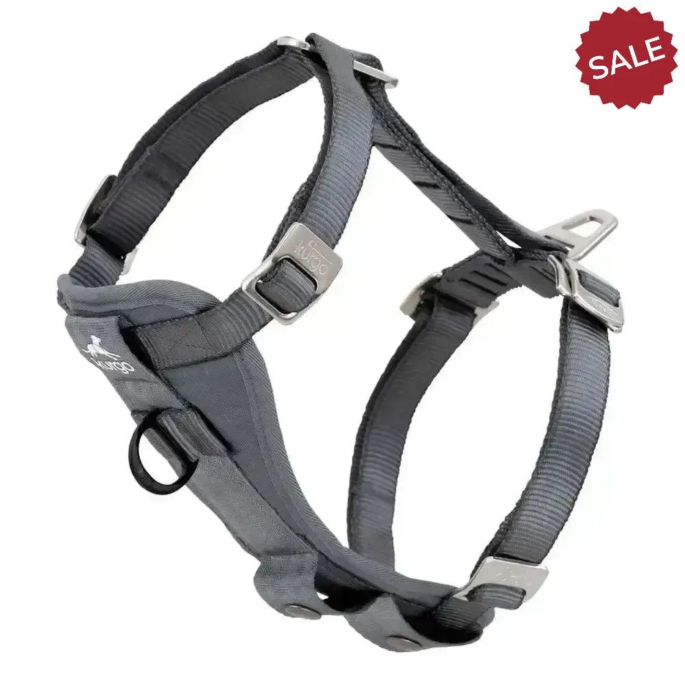 Kurgo Enhanced Strength Tru-Fit Smart Harness Charcoal Large Charcoal Dog Harness
