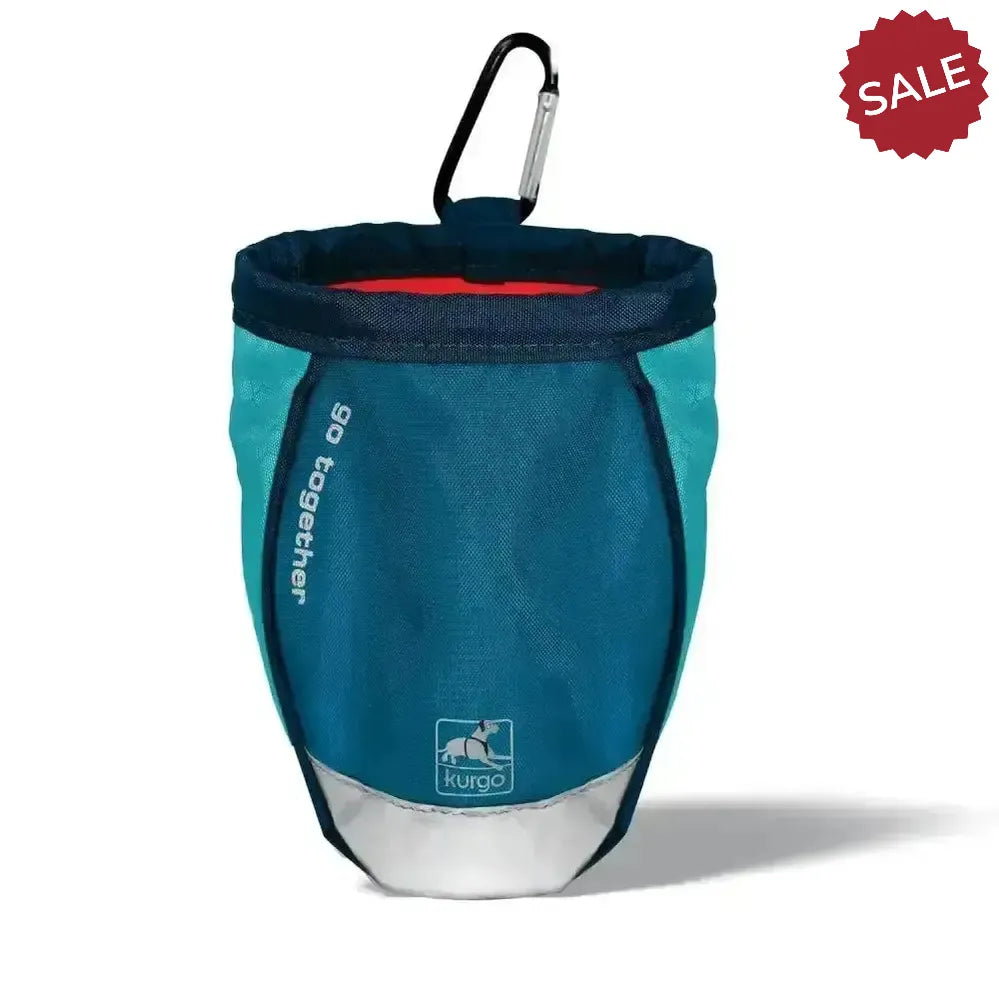 Kurgo Go Stuff It Treat Bag Coastal Blue Dog Treats