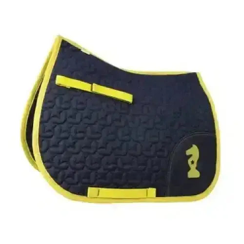 Lancelot Saddle Pad by Little Knight Navy/Yellow Small Pony Saddle Pads