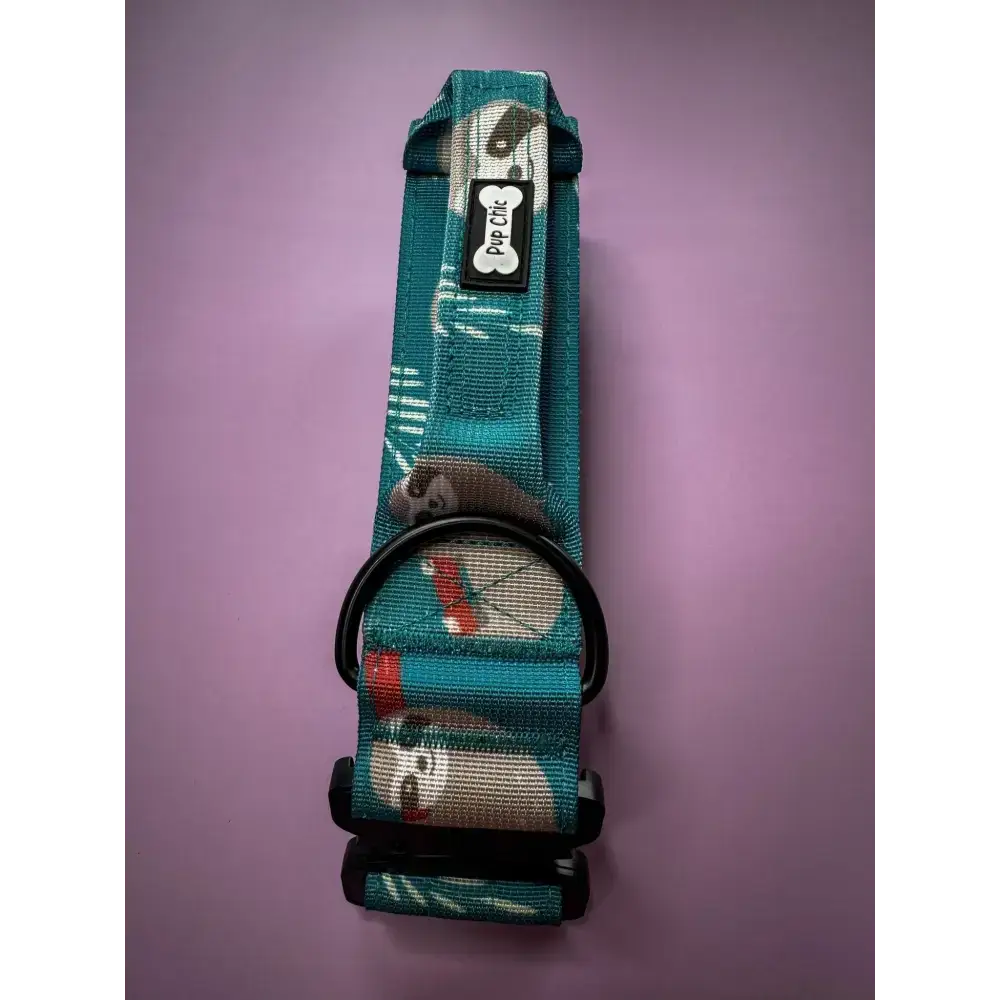 Lazy Sloth Tactical Dog Collar with Handle – Durable & Stylish for Large Dogs Large Pet Collars & Harnesses