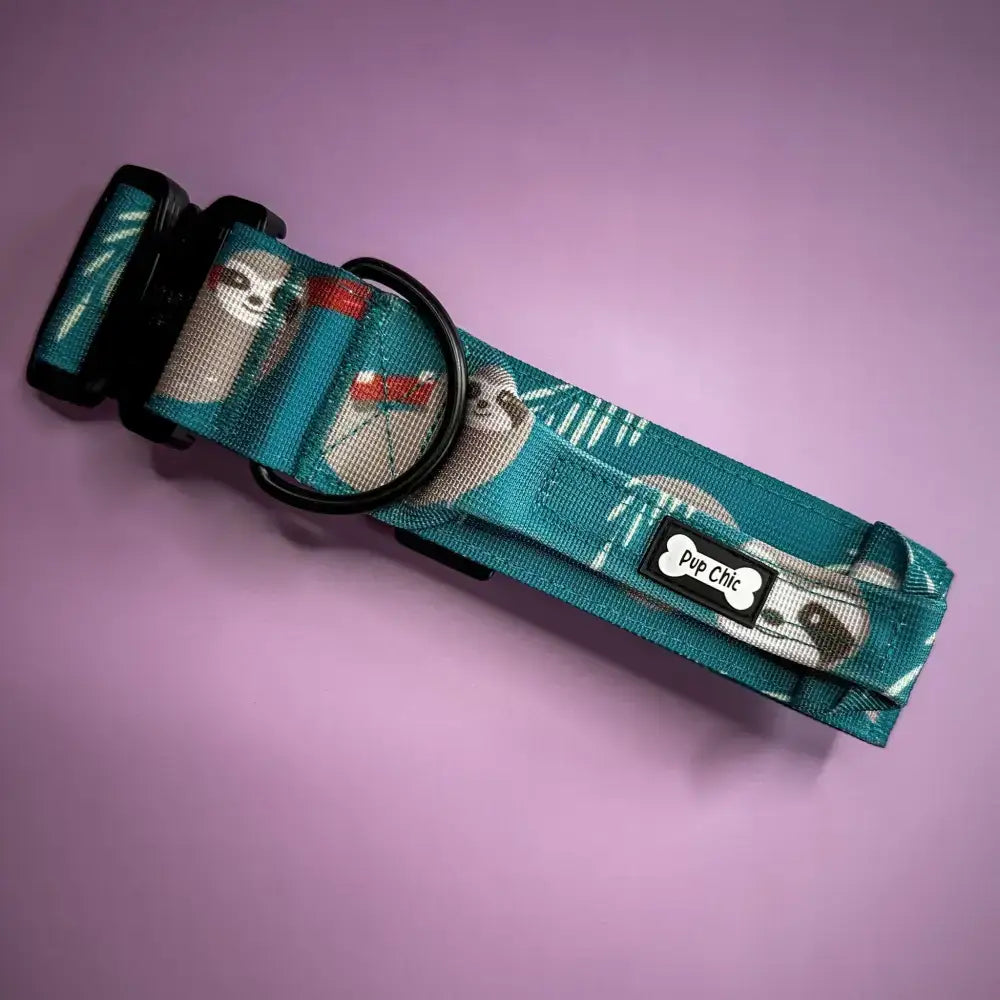 Lazy Sloth Tactical Dog Collar with Handle – Durable & Stylish for Large Dogs Large Pet Collars & Harnesses