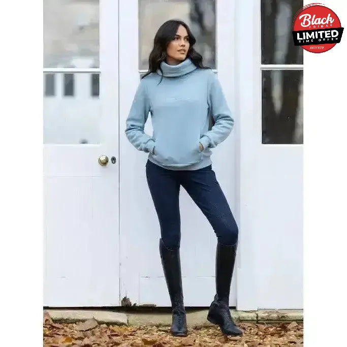 Lemieux Adele Funnel Neck Sweat Glacier UK 6 Glacier Jumpers