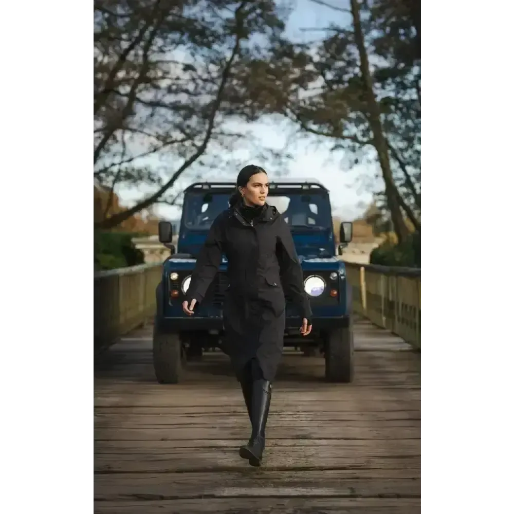 Lemieux Amelie Waterproof Lightweight Riding Coat Black UK 6 Black Outdoor Coats