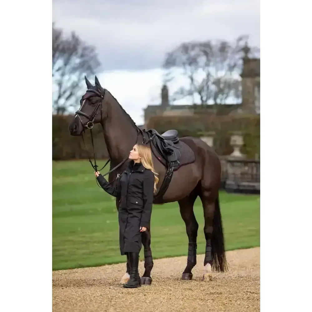 Lemieux Amelie Waterproof Lightweight Riding Coat Black UK 6 Black Outdoor Coats