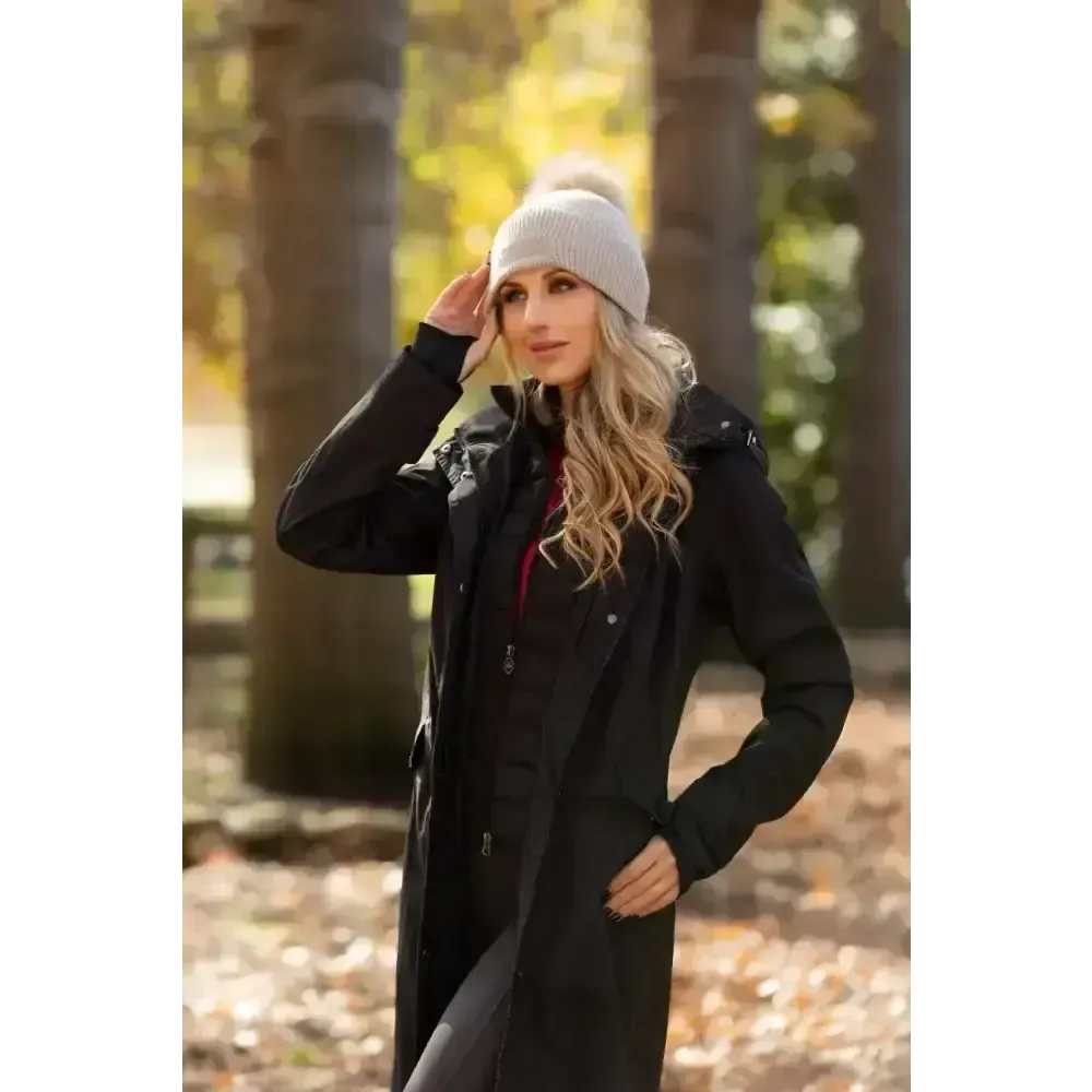 Lemieux Amelie Waterproof Lightweight Riding Coat Black UK 6 Black Outdoor Coats