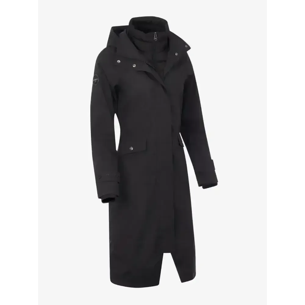 Lemieux Amelie Waterproof Lightweight Riding Coat Black UK 6 Black Outdoor Coats