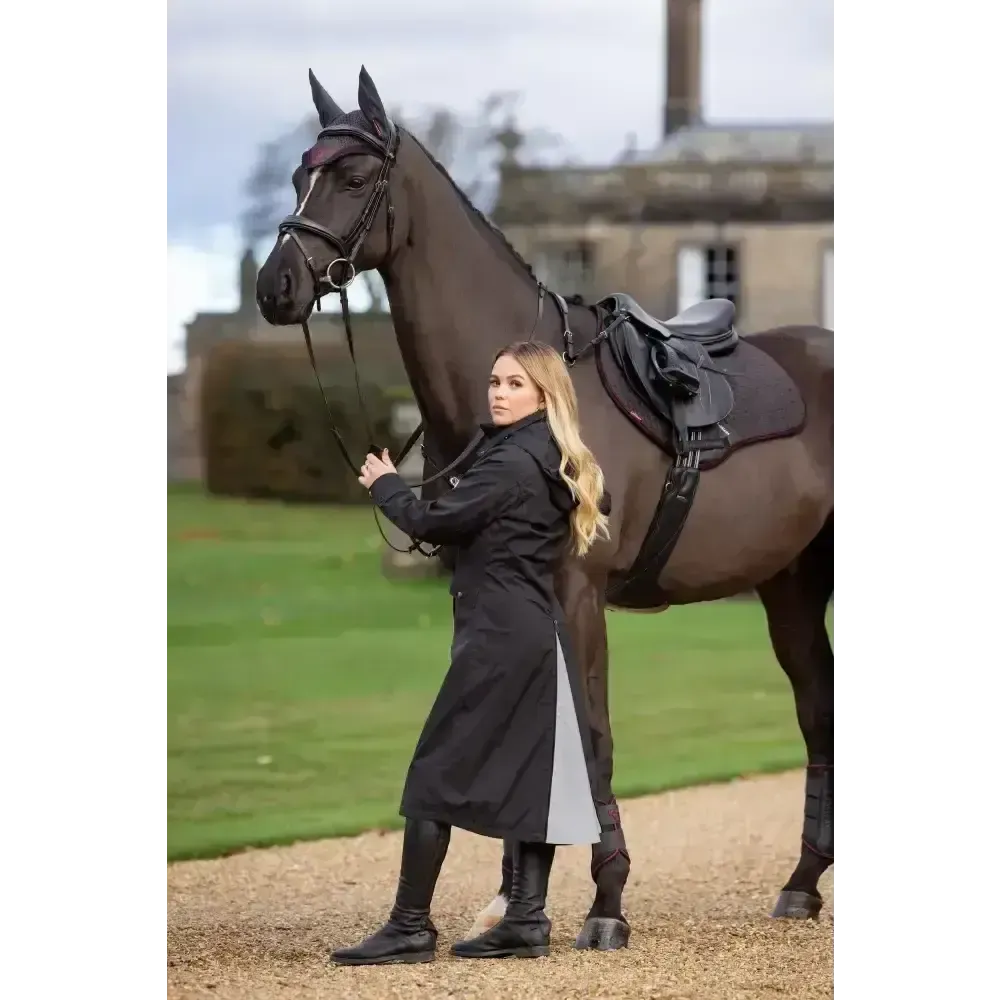 Lemieux Amelie Waterproof Lightweight Riding Coat Black UK 6 Black Outdoor Coats