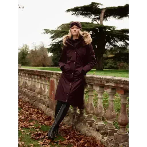 Lemieux Anya Waterproof Riding Coat Damson Damson UK 6 Outdoor Coats