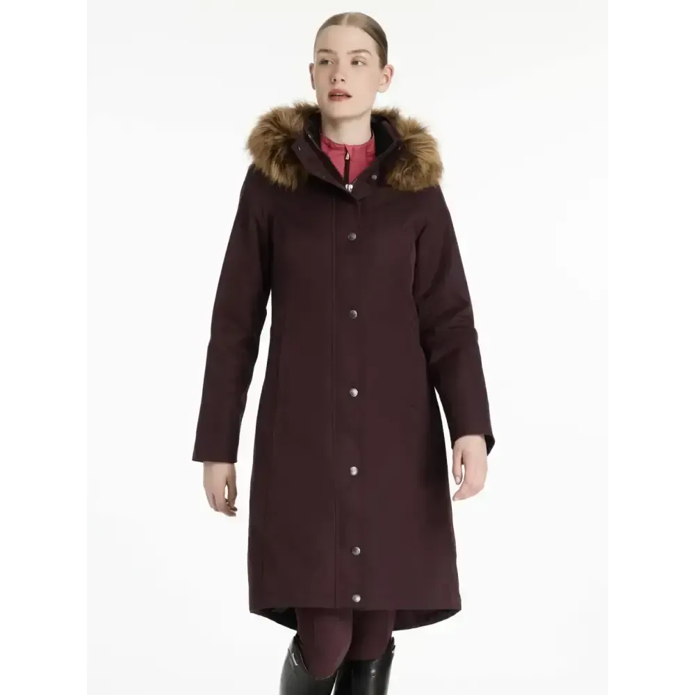 Lemieux Anya Waterproof Riding Coat Damson Damson UK 6 Outdoor Coats