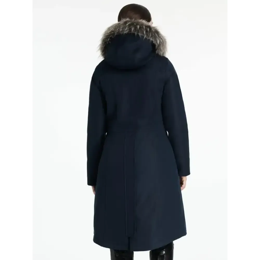 Lemieux Anya Waterproof Riding Coat Navy Navy UK 6 Outdoor Coats