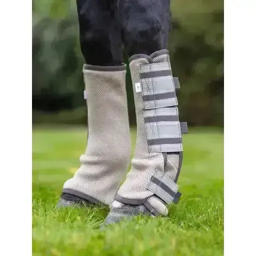 LeMieux Arika Mesh Fly Boots Stone Grey Pony Turnout Boots