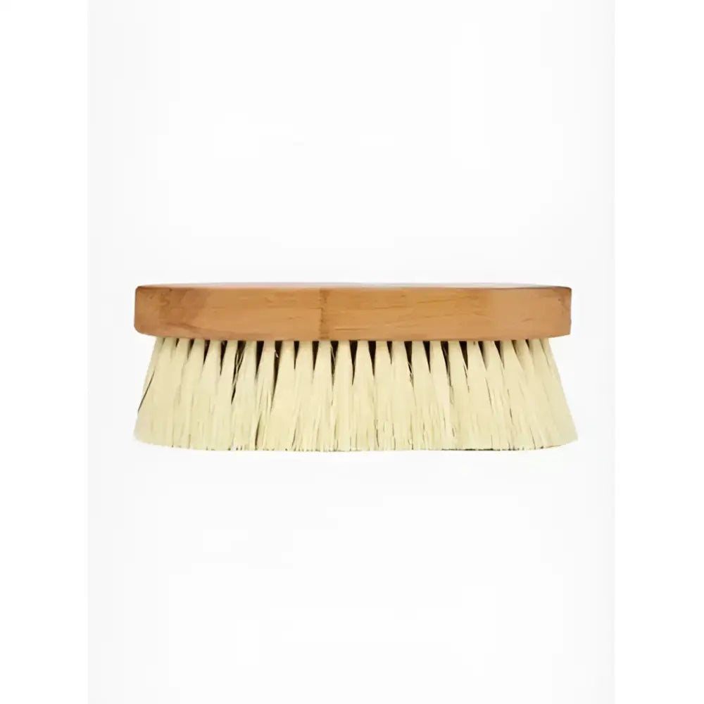 A lemieux artisan deep clean dandy brush with natural wood handle and soft off-white bristles for deep cleaning