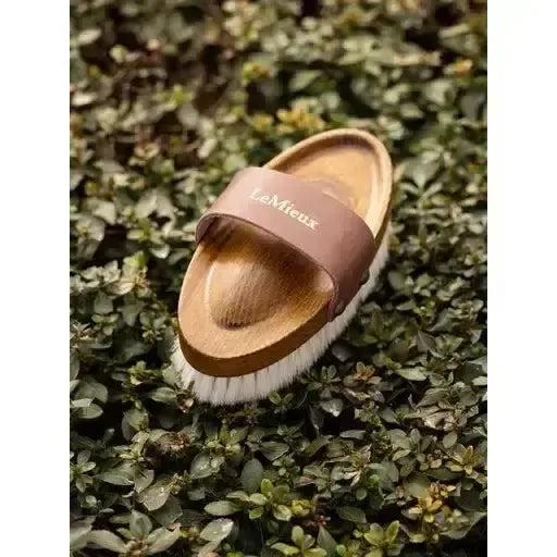 LeMieux Artisan Soft Goats Hair Brush Brown One Size Brown Body Brushes