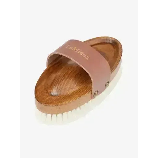 LeMieux Artisan Soft Goats Hair Brush Brown One Size Brown Body Brushes