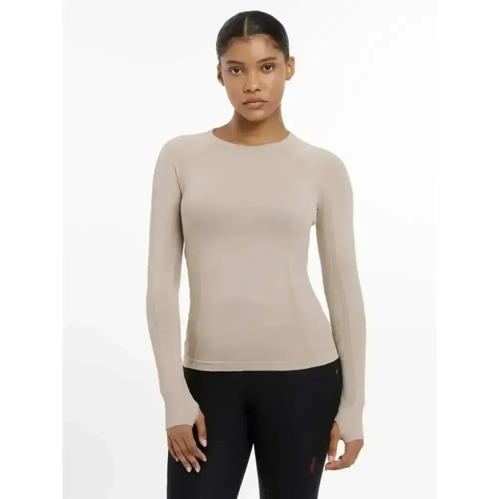Lemieux Britney Seamless Long Sleeve Top Almond Almond UK 6 Base Layers