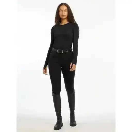 LeMieux Britney Seamless Long Sleeve Top Black Black UK 6 Base Layers