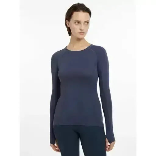 Lemieux Britney Seamless Long Sleeve Top Dusk Blue Dusk Blue UK 6 Base Layers