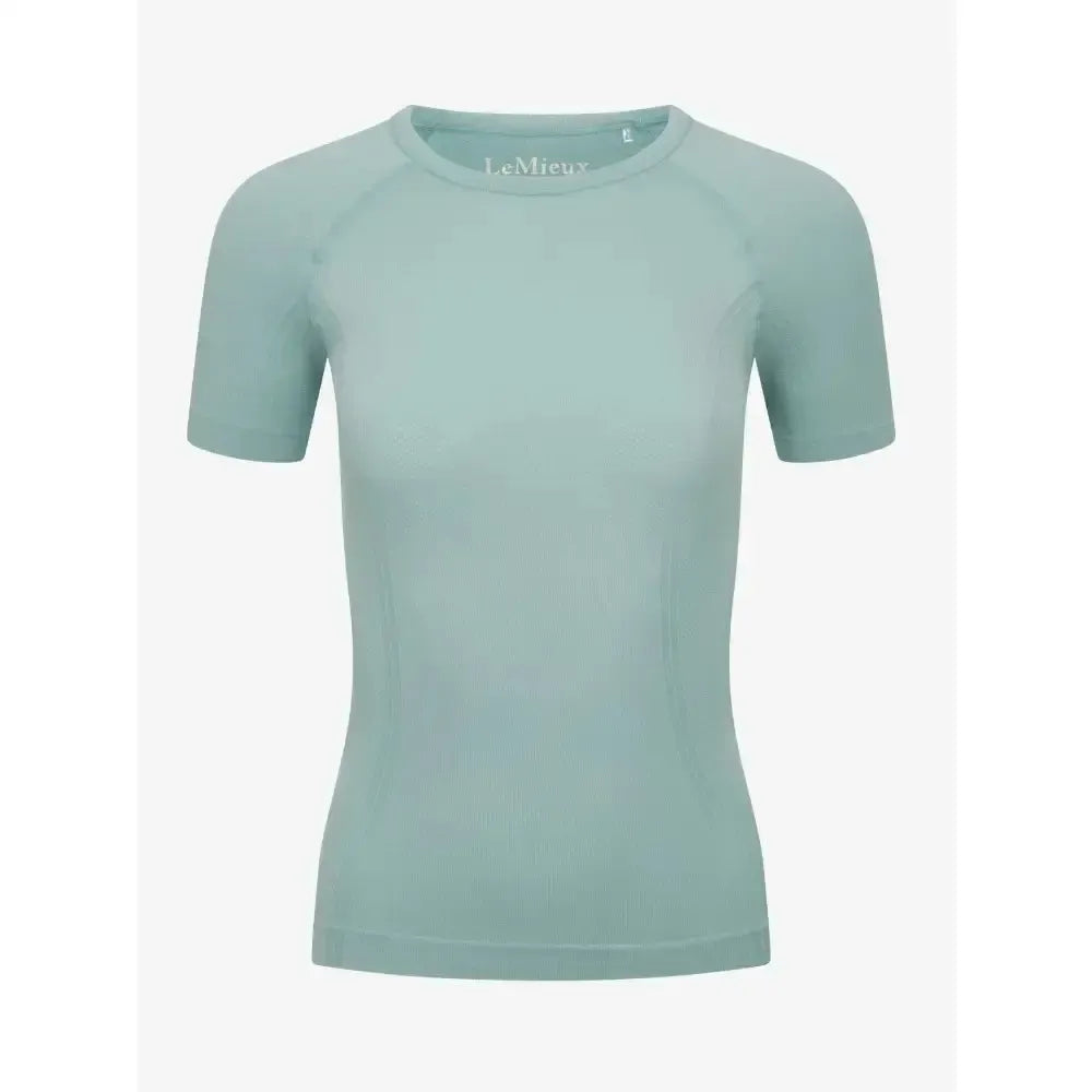 Lemieux Britney Seamless Short Sleeve Top Aqua Aqua UK 6 T Shirts