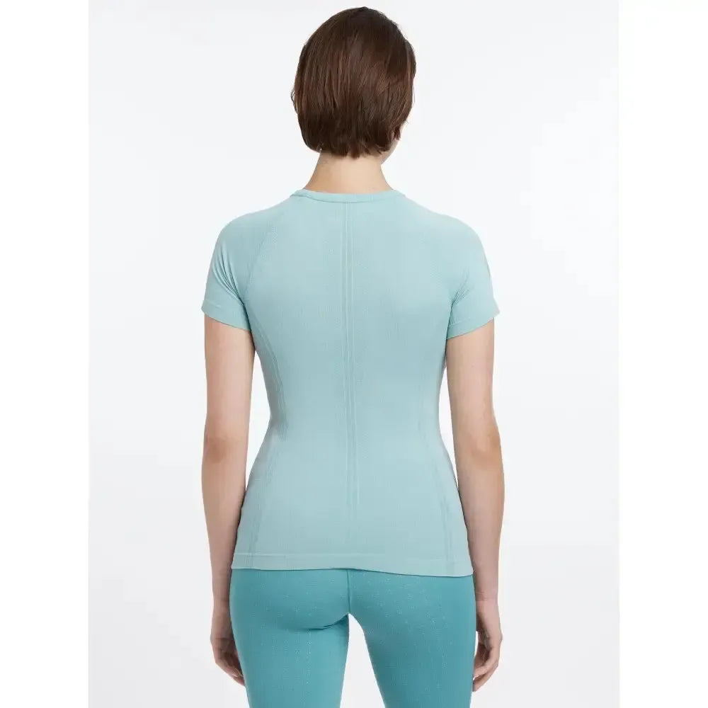 Lemieux Britney Seamless Short Sleeve Top Aqua Aqua UK 6 T Shirts