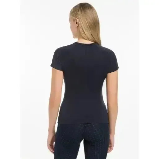 LeMieux Britney Seamless Short Sleeve Top Navy Navy UK 6 Tops