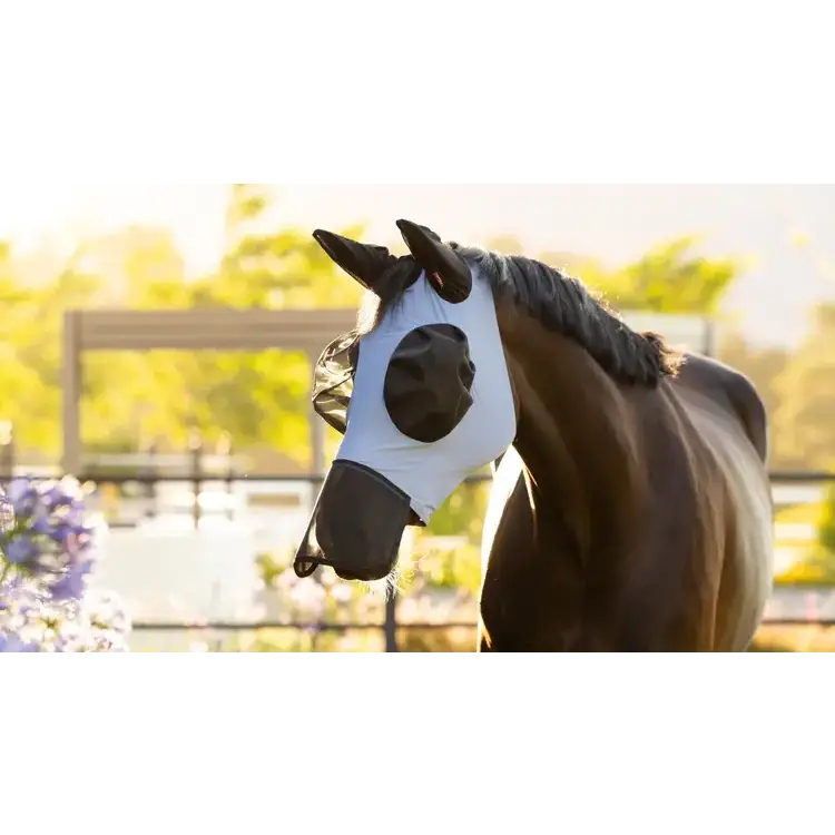 Lemieux Bug Relief Full Fly Mask Powder Blue Powder Blue X-Small Lycra Fly Masks