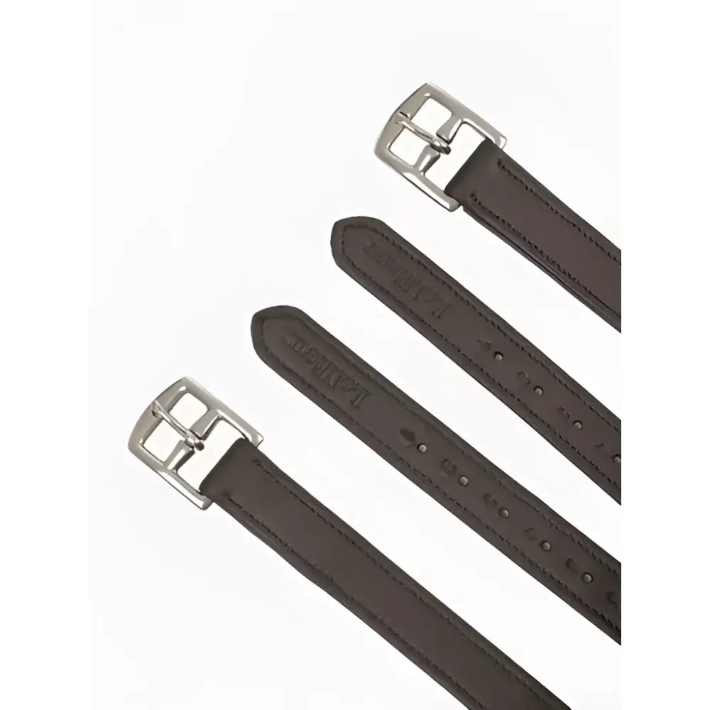 Dark brown leather lemieux childrens stirrup with silver buckle perfect children’s stirrup leathers brown