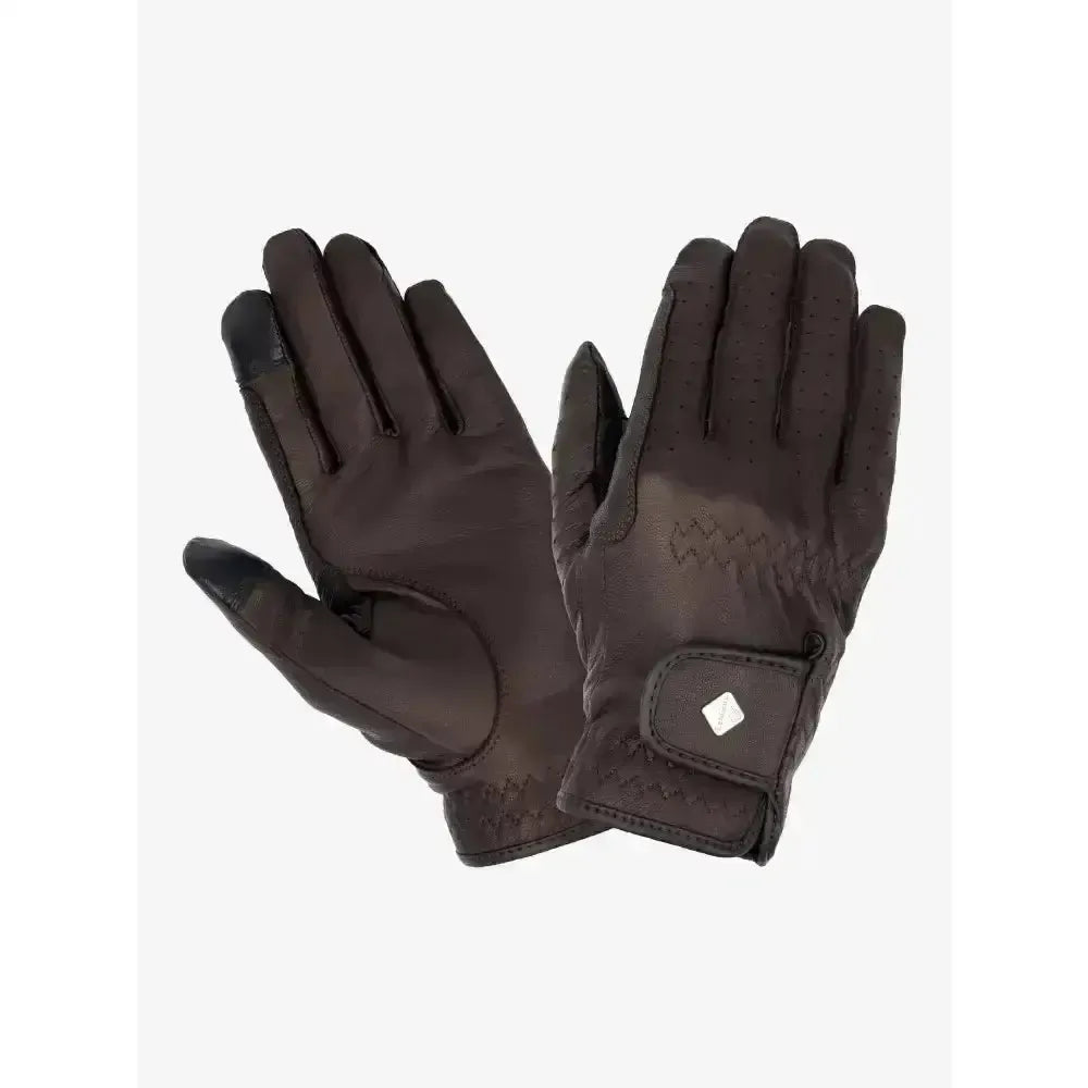 LeMieux Classic Leather Riding Gloves Brown X Small Riding Gloves