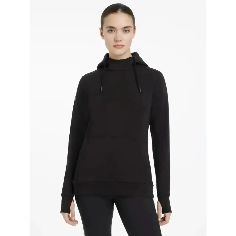 Black lemieux classique hoodie with long sleeves high neck and drawstring hood casual wear hoodie black