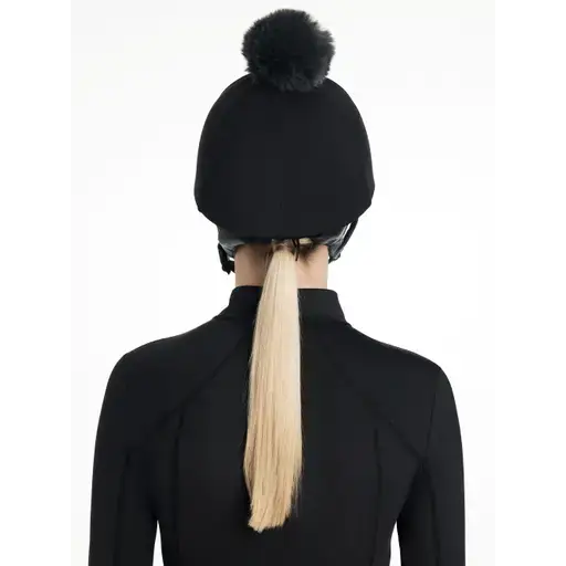 LeMieux Classique Pom Hat Silk Black Black One Size Hat Silks