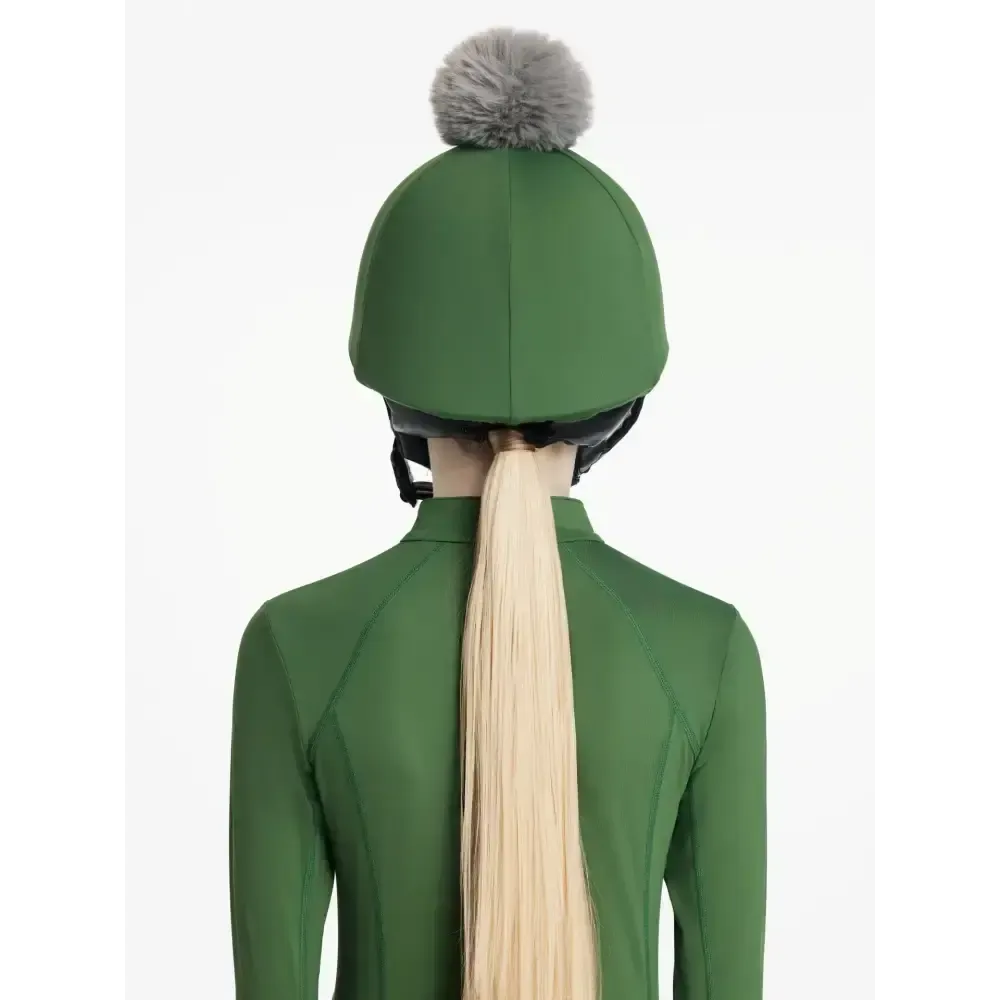 LeMieux Classique Pom Hat Silk Hunter Green Hunter Green One Size Hat Silks