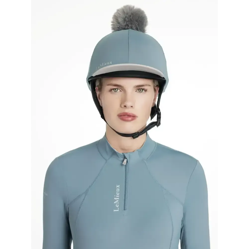 LeMieux Classique Pom Hat Silk Ice Blue Ice Blue One Size Hat Silks