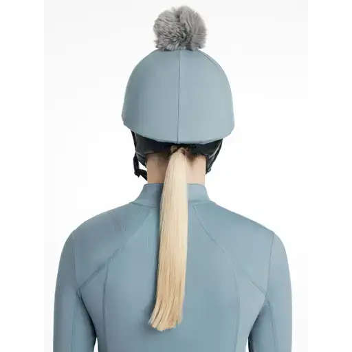 LeMieux Classique Pom Hat Silk Ice Blue Ice Blue One Size Hat Silks