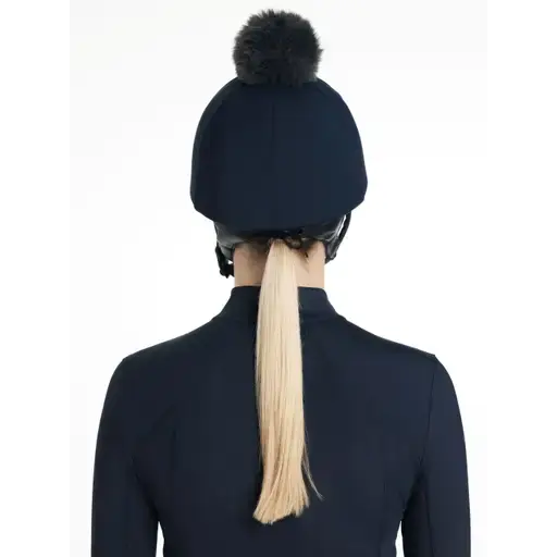 LeMieux Classique Pom Hat Silk Navy Navy One Size Hat Silks