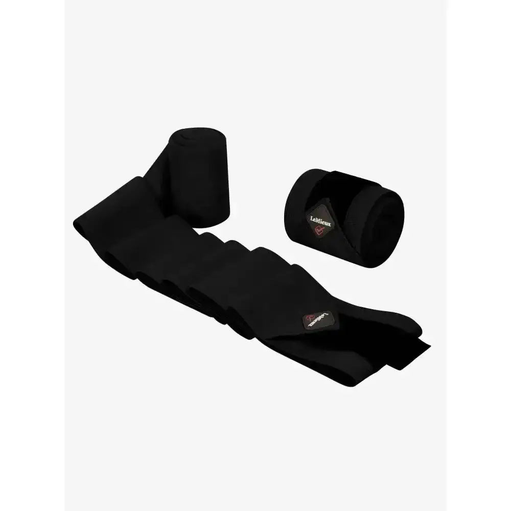 Black fabric lemieux combi bandages with soft padding and subtle branding perfect combi bandages black tail bandages
