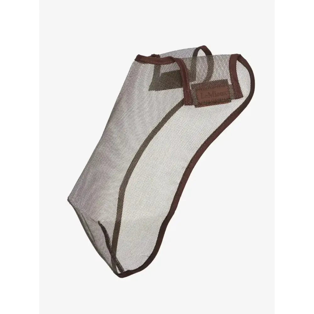 Brown-trimmed mesh lemieux comfort shield nose filter 2pk with leather patch label for shield grackle nose use