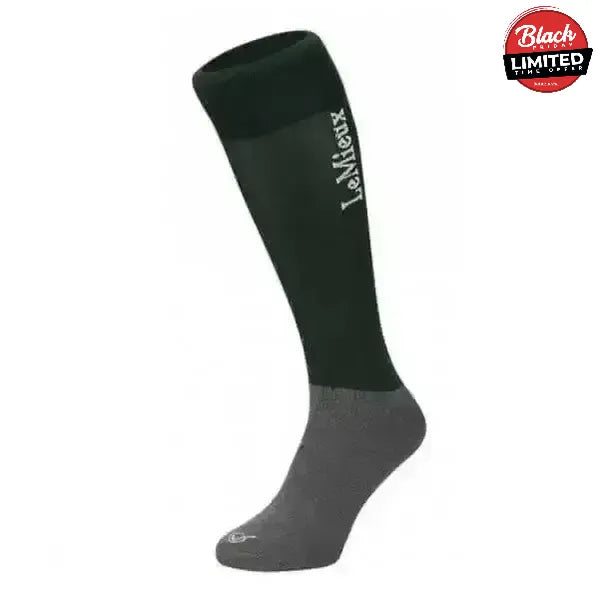 LeMieux Competition Riding Socks Twin Pack - Green Small Riding Socks