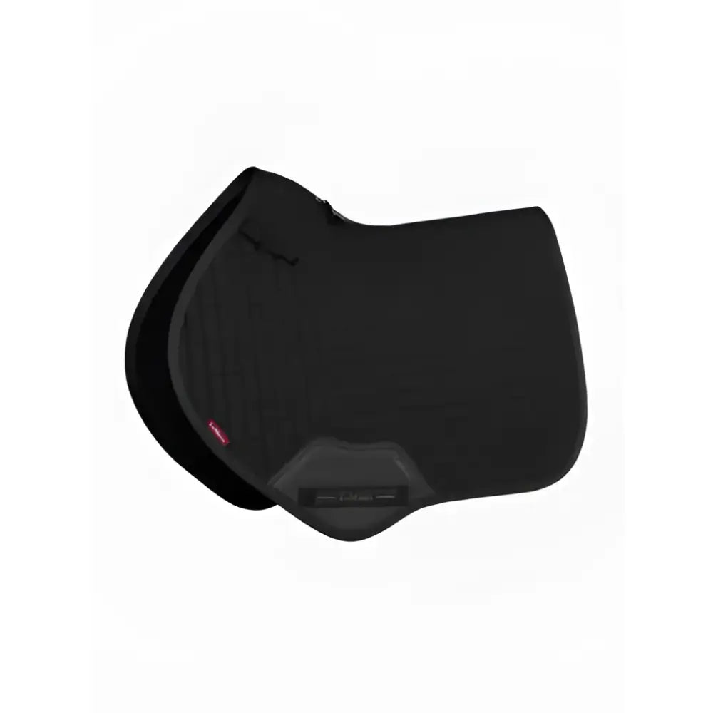 Black lemieux cotton contact square saddle pad with textured surface and subtle branding for riding use